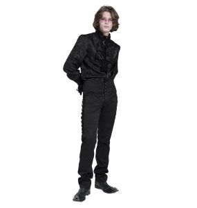 Pantalon 'Payne' en Jacquard Noir