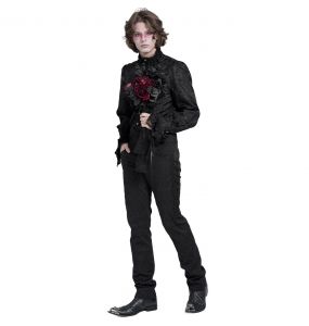 Pantalon 'Payne' en Jacquard Noir