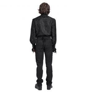 Chemise Victorienne 'Payne' Noire