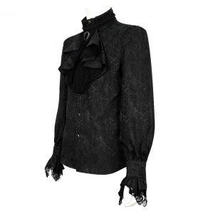 Chemise Victorienne 'Payne' Noire