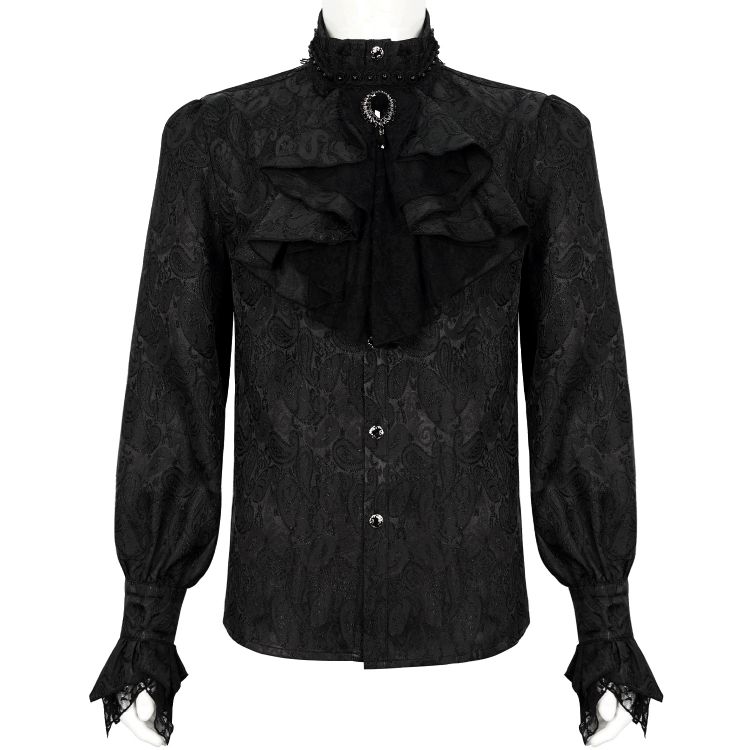 Chemise Victorienne 'Payne' Noire