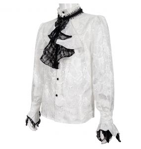 Chemise Victorienne 'Payne' Blanche