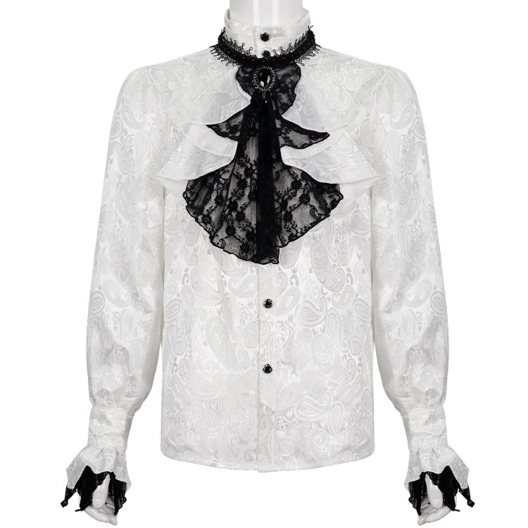 Chemise Victorienne 'Payne' Blanche