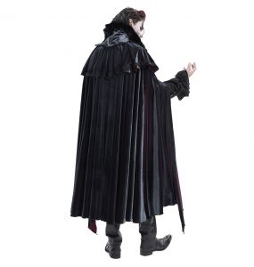 Black and Blue 'The Impaler' Long Cape