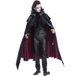 Black and Blue 'The Impaler' Long Cloak