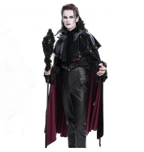 Black and Blue 'The Impaler' Long Cape