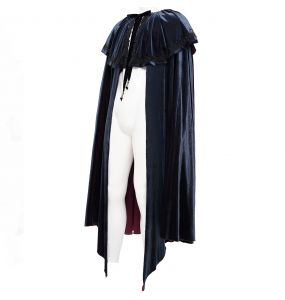 Black and Blue 'The Impaler' Long Cape