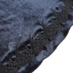 Longue Cape 'The Impaler' Noire Bleutée