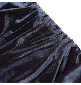 Longue Cape 'The Impaler' Noire Bleutée