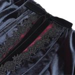 Black and Blue 'The Impaler' Long Cape