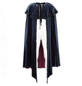 Black and Blue 'The Impaler' Long Cloak