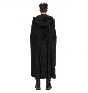 Longue Cape 'Distressed' Noire