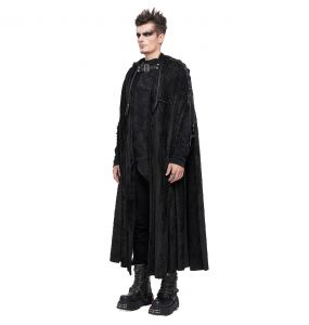 Longue Cape 'Distressed' Noire