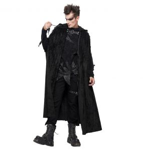 Longue Cape 'Distressed' Noire