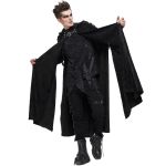 Black 'Distressed' Long Cloak