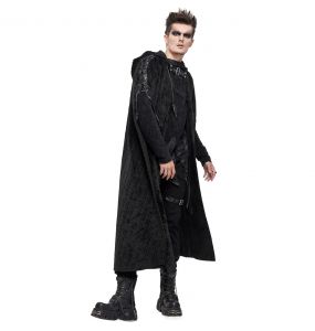 Longue Cape 'Distressed' Noire