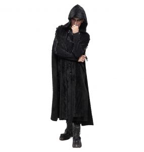 Longue Cape 'Distressed' Noire