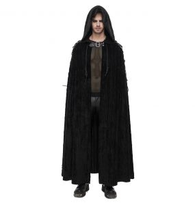 Longue Cape 'Distressed' Noire