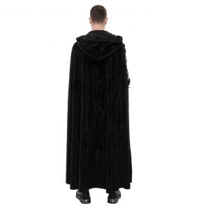 Black 'Distressed' Long Cloak