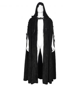 Longue Cape 'Distressed' Noire