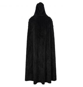 Longue Cape 'Distressed' Noire