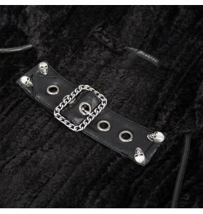 Longue Cape 'Distressed' Noire