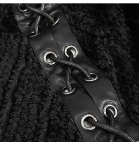 Black 'Distressed' Long Cloak