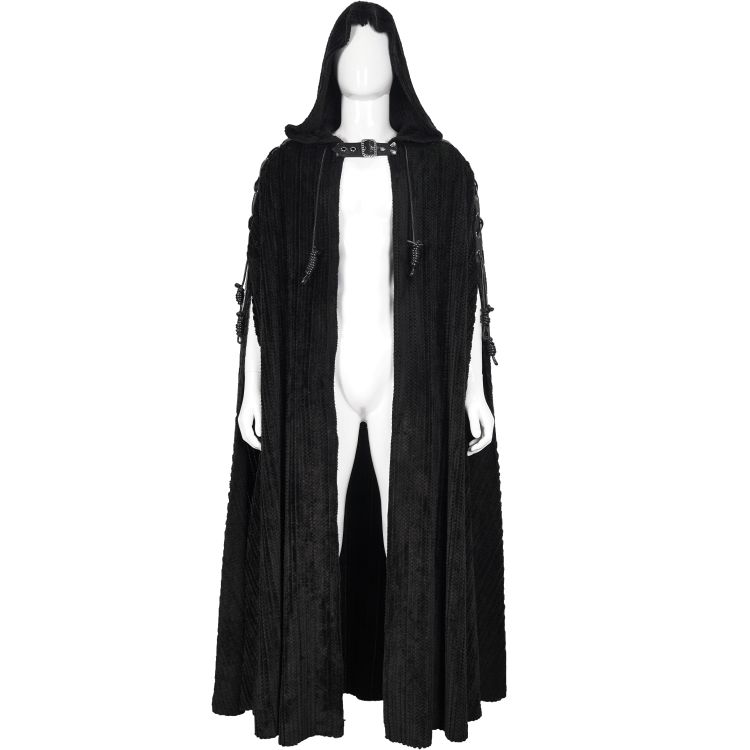Longue Cape 'Distressed' Noire