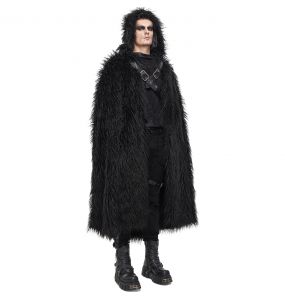 Black 'Ulfred' Gothic Cloak
