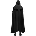 Longue Cape Gothique Médiévale 'Xavier' Noire