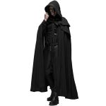 Black 'Xavier' Gothic Medieval Long Cloak
