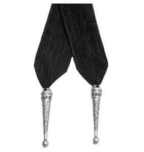 Black 'Xavier' Gothic Medieval Long Cloak