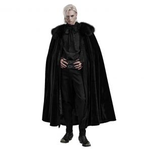 Black 'Vinitharius' Long Gothic Cloak