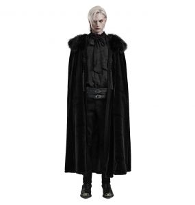 Black 'Vinitharius' Long Gothic Cloak