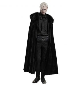 Black 'Vinitharius' Long Gothic Cloak
