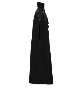 Black Long Gothic 'Ozul' Cloak
