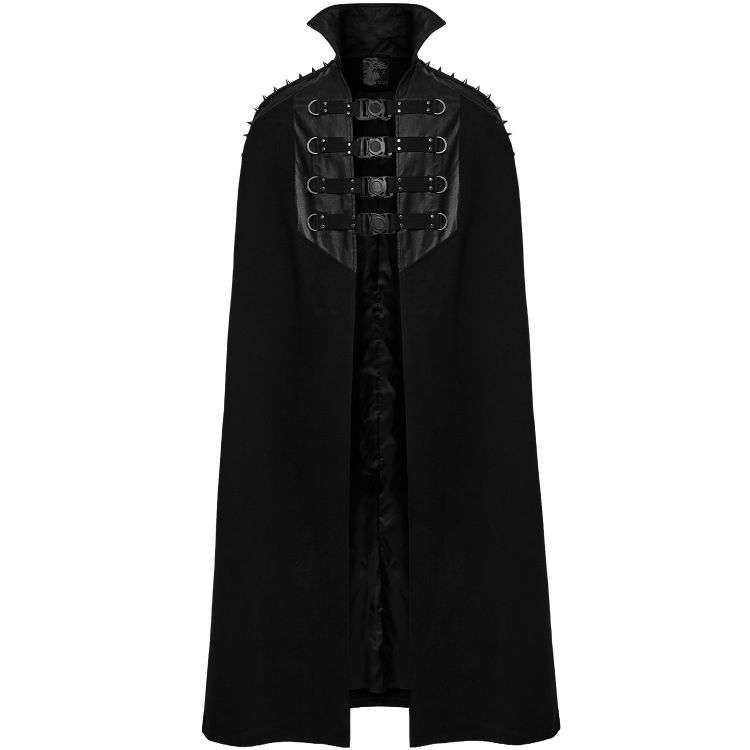 Black Long Gothic 'Ozul' Cloak