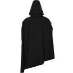 Black 'Lucius' Waterproof Asymmetrical Cloak