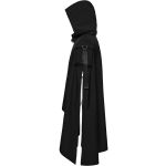 Black 'Lucius' Waterproof Asymmetrical Cloak
