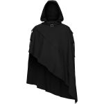 Black 'Lucius' Waterproof Asymmetrical Cloak