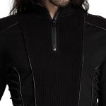 Polo Gothique 'Ozul' Noir