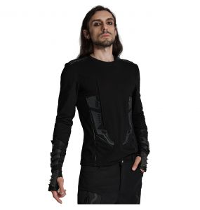Black '3D Armor' Cyber Sweater