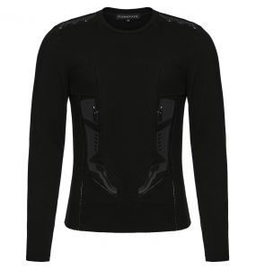 Black '3D Armor' Cyber Sweater