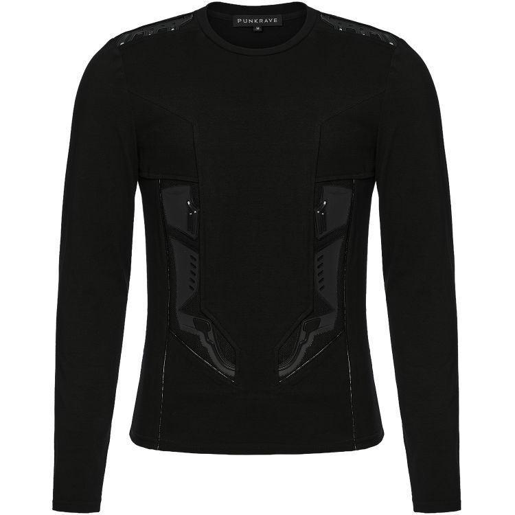 Black '3D Armor' Cyber Sweater