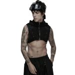 Black 'Kalon' Cyberpunk Short Vest