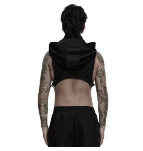 Black 'Kalon' Cyberpunk Short Vest