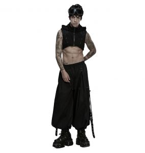 Black 'Kalon' Cyberpunk Short Vest