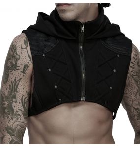 Black 'Kalon' Cyberpunk Short Vest