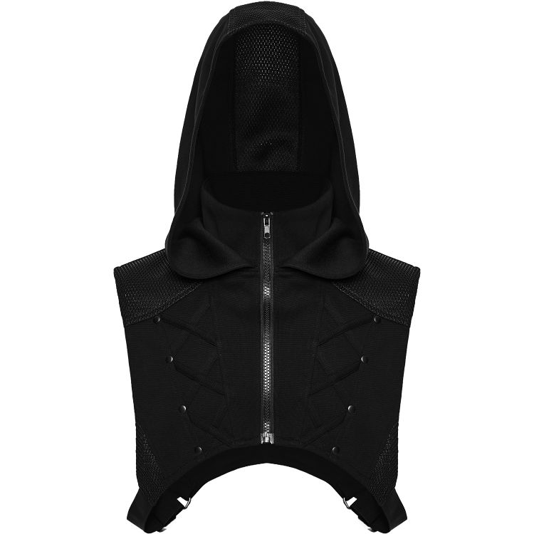 Black 'Kalon' Cyberpunk Short Vest