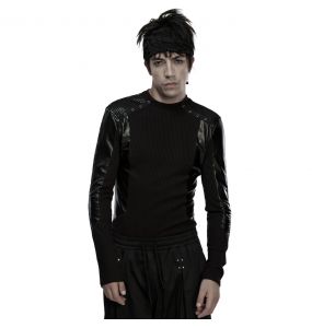 Black 'Kalon' Long Sleeves Sweater